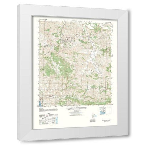 Lompoc Hills Sheet - US Army 1947 White Modern Wood Framed Art Print by US Army