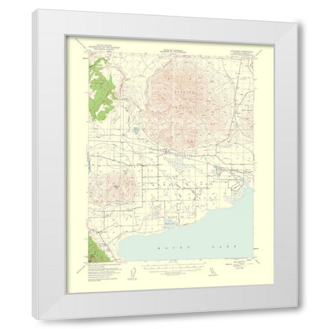 Litchfield California Quad - USGS 1954 White Modern Wood Framed Art Print by USGS