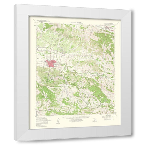 Lompoc California Quad - USGS 1961 White Modern Wood Framed Art Print by USGS