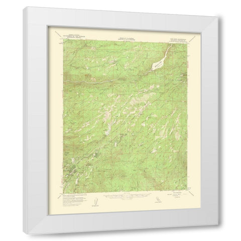 Long Barn California Quad - USGS 1962 White Modern Wood Framed Art Print by USGS