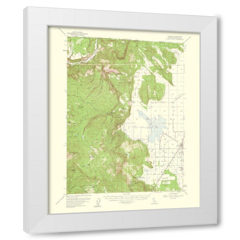 Macdoel California Quad - USGS 1954 White Modern Wood Framed Art Print by USGS