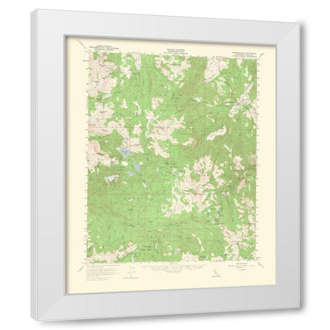 Markleeville California Quad - USGS 1964 White Modern Wood Framed Art Print by USGS