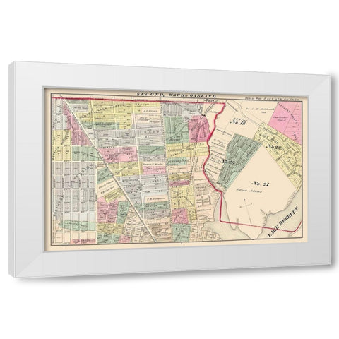 Oakland California Second Ward - Thompson 1878 White Modern Wood Framed Art Print by Thompson