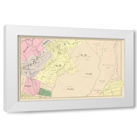 Oakland California Landowner - Thompson 1878 White Modern Wood Framed Art Print by Thompson