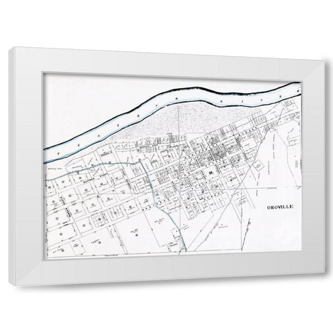 Oroville California Landowner - Edmunds 1878 White Modern Wood Framed Art Print by Edmunds