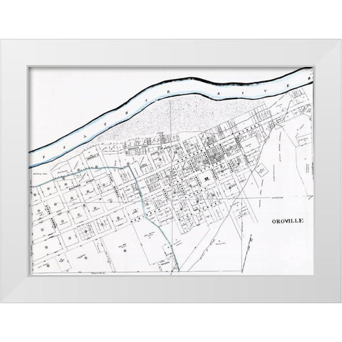 Oroville California Landowner - Edmunds 1878 White Modern Wood Framed Art Print by Edmunds