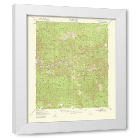 Mt Patterson California Quad - USGS 1956 White Modern Wood Framed Art Print by USGS