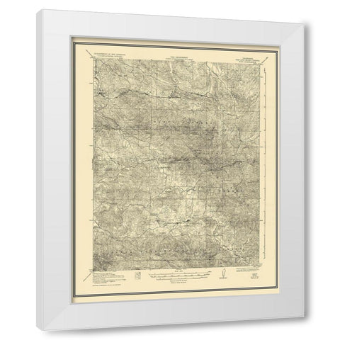 Pozo California Quad - USGS 1922 White Modern Wood Framed Art Print by USGS