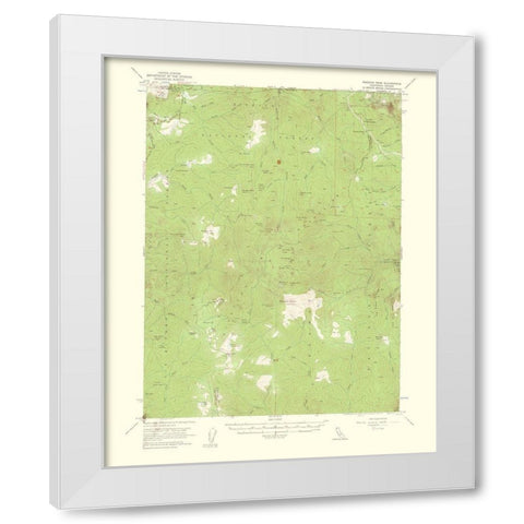 Preston Peak California Quad - USGS 1956 White Modern Wood Framed Art Print by USGS