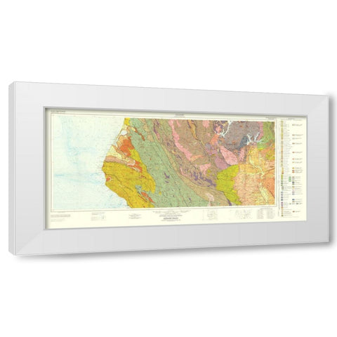 Redding Sheet California Mines- Strand 1957 White Modern Wood Framed Art Print by Strand