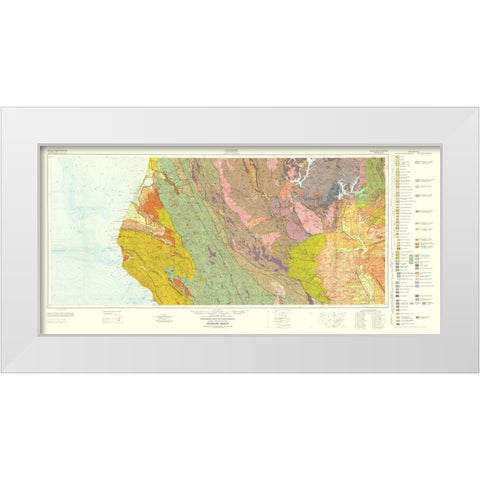 Redding Sheet California Mines- Strand 1957 White Modern Wood Framed Art Print by Strand