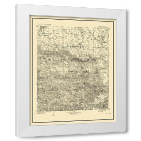 San Gorgonio California Quad - USGS 1902 White Modern Wood Framed Art Print by USGS