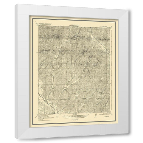 San Miguel California Quad - USGS 1919 White Modern Wood Framed Art Print by USGS