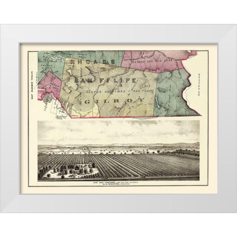 Rhoads San Felipe Gilroy California Landowner White Modern Wood Framed Art Print by Thompson