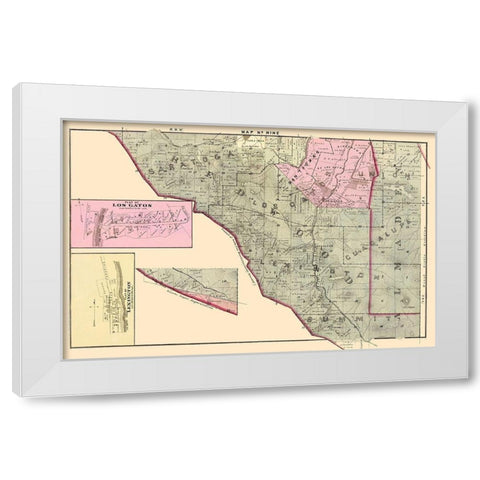 Santa Clara West Central California Landowner White Modern Wood Framed Art Print by Thomas