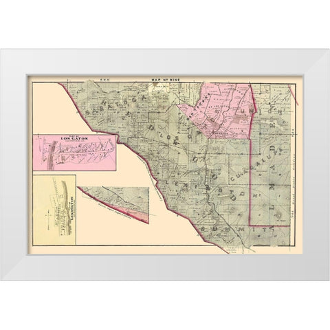 Santa Clara West Central California Landowner White Modern Wood Framed Art Print by Thomas