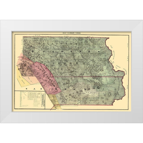 Santa Clara Northeast California Landowner White Modern Wood Framed Art Print by Thomas