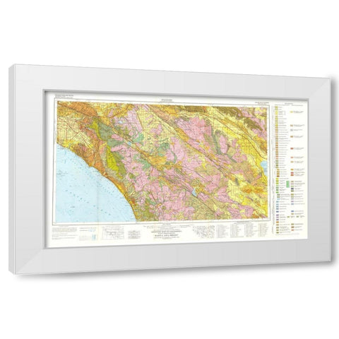 Santa Ana Sheet California Mines - Rogers 1958 White Modern Wood Framed Art Print by Rogers