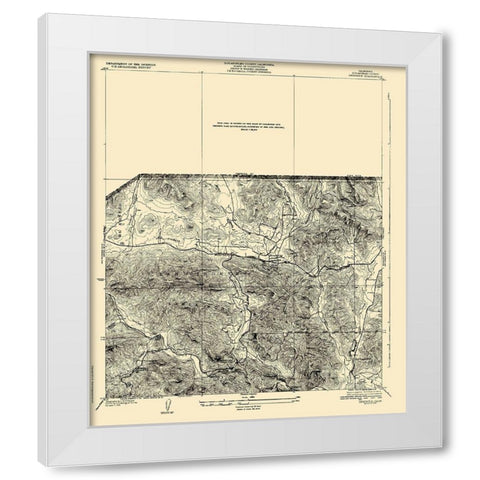 Seminole California Quad - USGS 1932 White Modern Wood Framed Art Print by USGS