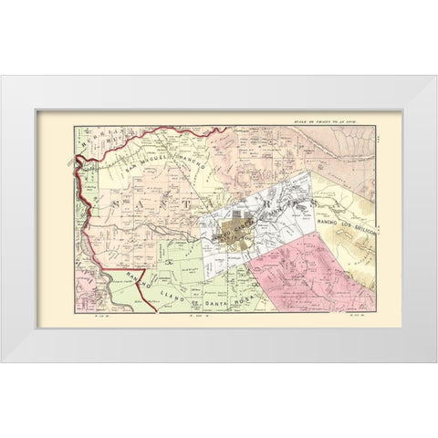 Sonoma  Central California Landowner White Modern Wood Framed Art Print by Thompson