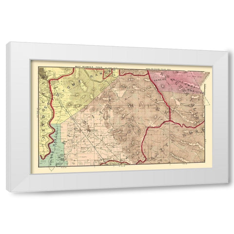 Sonoma East Central California Landowner White Modern Wood Framed Art Print by Thompson