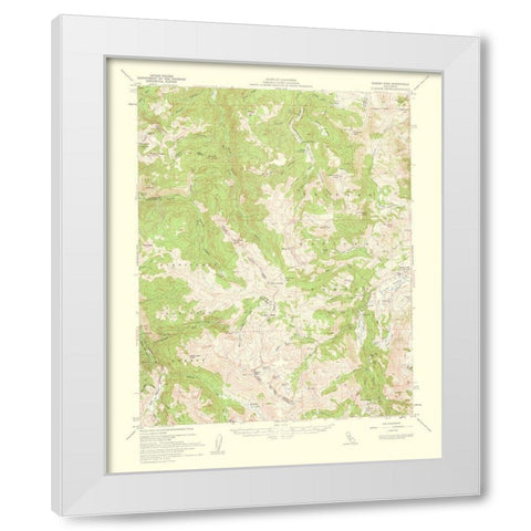 Sonora Pass California Quad - USGS 1961 White Modern Wood Framed Art Print by USGS