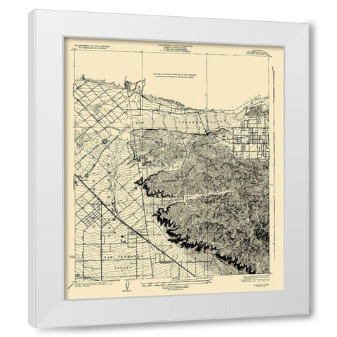 Stockton California Quad - USGS 1926 White Modern Wood Framed Art Print by USGS