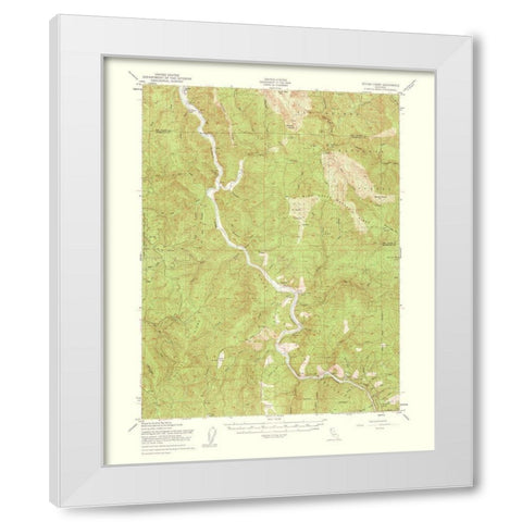 Tactah Creek California Quad - USGS 1961 White Modern Wood Framed Art Print by USGS