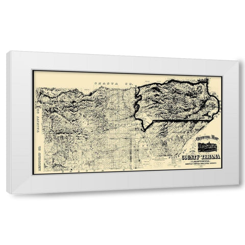 Tehama California - Shackelford 1887 White Modern Wood Framed Art Print by Shackelford