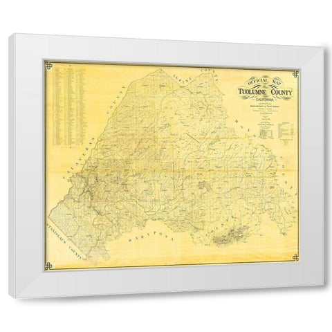 Tuolumne California Landowner - Segerstrom 1907 White Modern Wood Framed Art Print by Segerstrom