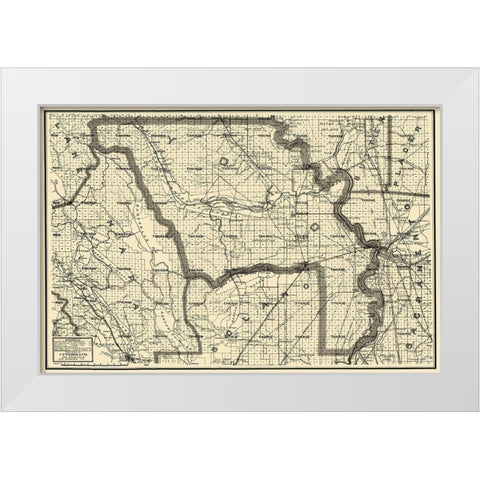 Yolo California - Weber 1914 White Modern Wood Framed Art Print by Weber