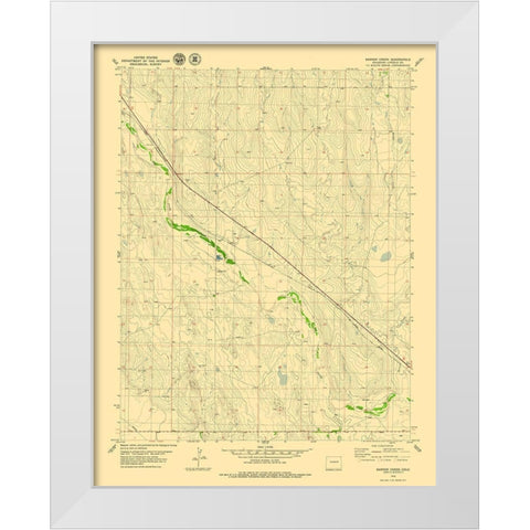 Barron Creek Colorado Quad - USGS 1979- 23 x 29.66 White Modern Wood Framed Art Print by USGS