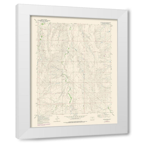 Cattle Gulch Colorado Quad - USGS 1978 White Modern Wood Framed Art Print by USGS