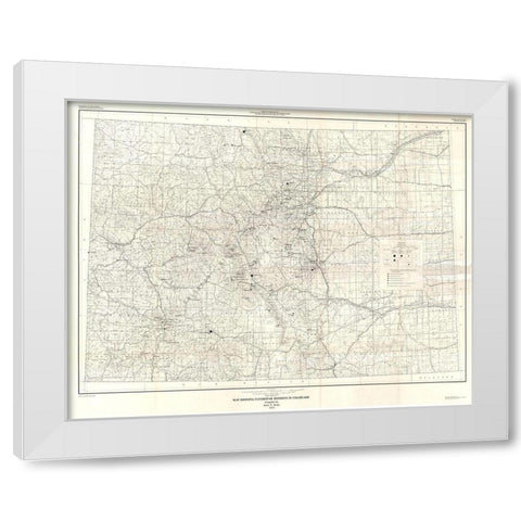 Fluorspar Deposits in Colorado - Brady 1975 White Modern Wood Framed Art Print by Brady