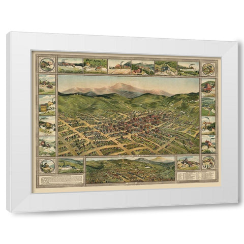 Cripple Creek Colorado - 1896 White Modern Wood Framed Art Print by Unknown