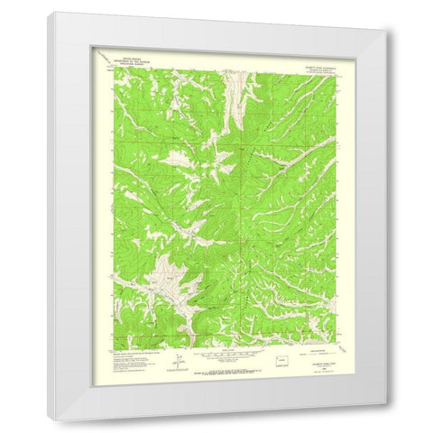 Calamity Ridge Colorado Quad - USGS 1962 White Modern Wood Framed Art Print by USGS