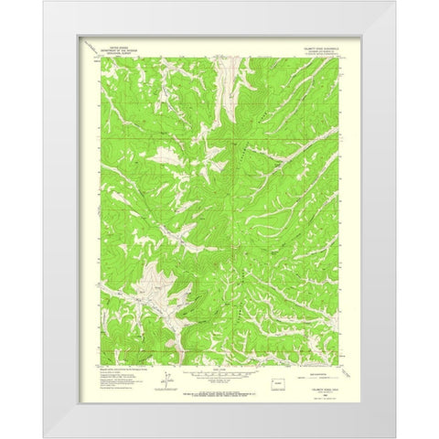 Calamity Ridge Colorado Quad - USGS 1962 White Modern Wood Framed Art Print by USGS