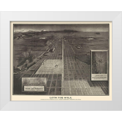 Harlem Jacksons Broadway Heights Denver Colorado White Modern Wood Framed Art Print by Mitchell