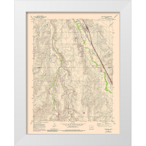 Deer Trail Colorado Quad - USGS 1978 White Modern Wood Framed Art Print by USGS