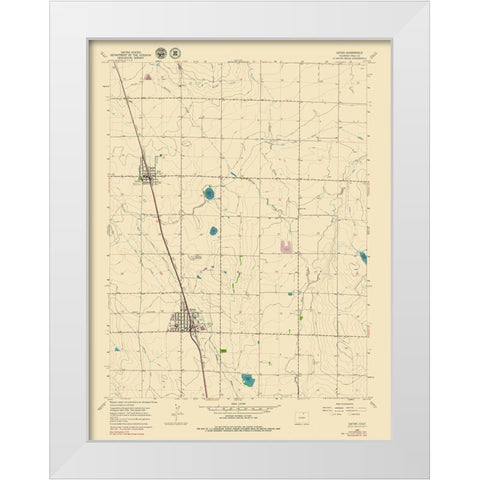 Eaton Colorado Quad - USGS 1960 White Modern Wood Framed Art Print by USGS