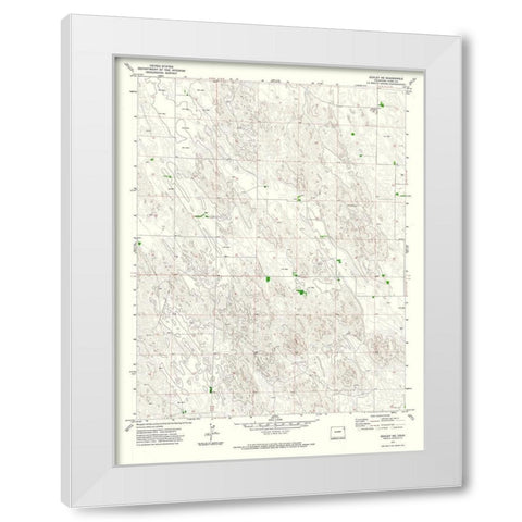 Eckley NE Colorado Quad - USGS 1971 White Modern Wood Framed Art Print by USGS