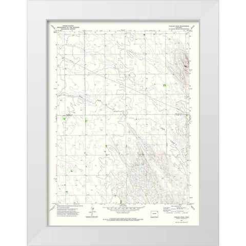 Fiddler Peak Colorado Quad - USGS 1971 White Modern Wood Framed Art Print by USGS