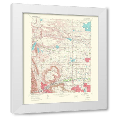 Golden Colorado Quad - USGS 1967 White Modern Wood Framed Art Print by USGS