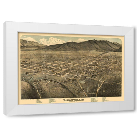 Leadville Colorado - Koch 1879 White Modern Wood Framed Art Print by Koch
