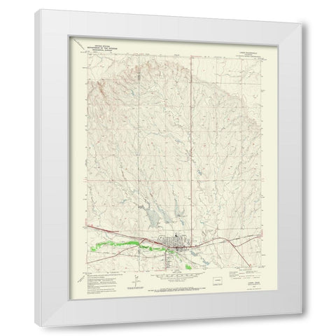 Limon Colorado Quad - USGS 1970 White Modern Wood Framed Art Print by USGS