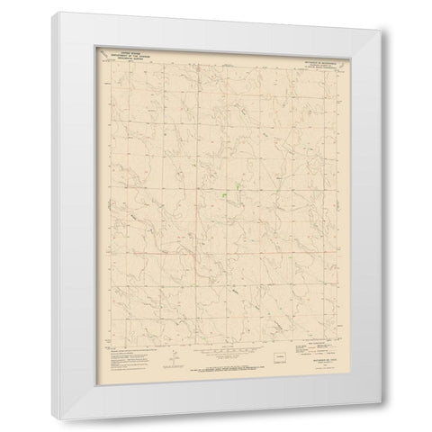 South East Matheson Colorado Quad - USGS 1970 White Modern Wood Framed Art Print by USGS