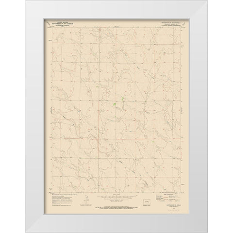 South East Matheson Colorado Quad - USGS 1970 White Modern Wood Framed Art Print by USGS