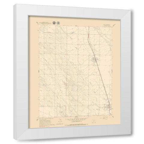 Nunn Colorado Quad - USGS 1960 White Modern Wood Framed Art Print by USGS