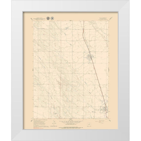 Nunn Colorado Quad - USGS 1960 White Modern Wood Framed Art Print by USGS