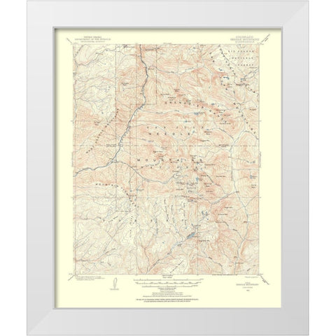 Needle Mountains Colorado Quad - USGS 1955 White Modern Wood Framed Art Print by USGS